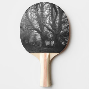 Spooky Forest Black en White Photography Tafeltennisbatje