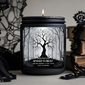 Spooky Forest Candle | Custom Gothic Halloween Vierkante Sticker