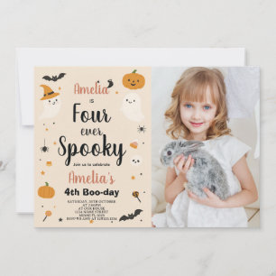 Spooky Four Ooit Kinder Halloween Verjaardag Uitno Kaart