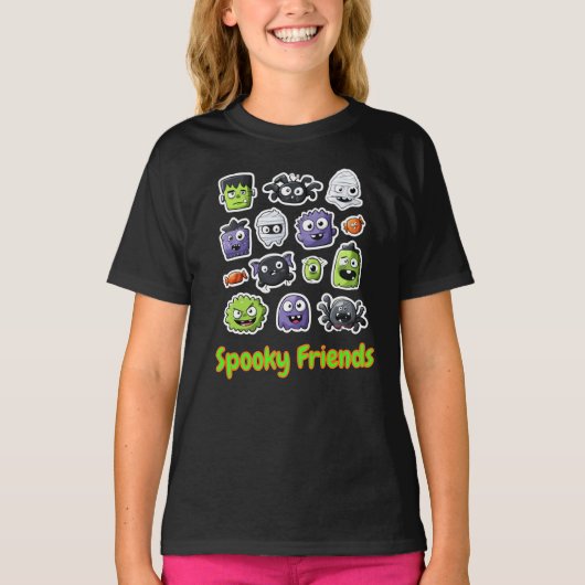 Spooky Friends Halloween T-shirt (Voorkant)