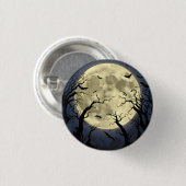 Spooky Full Moon Ronde Button 3,2 Cm (Voorkant /achterkant)
