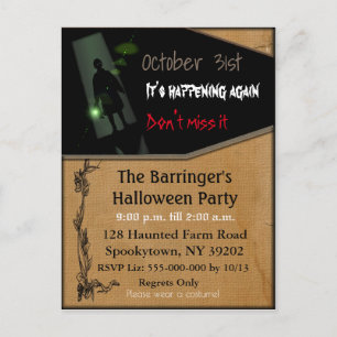 Spooky Fun Halloween Briefkaart Invitation