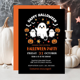 Spooky Fun Halloween Kostuum Party Uitnodiging