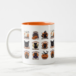 Spooky Fun Halloween-personages Patroon Mok