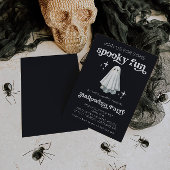 Spooky Fun Retro Ghost Halloween Invitation