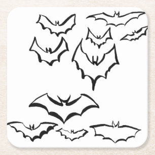 Spooky Fun voor uw tafel Vierkante Kartonnen Onderzetter