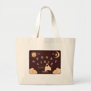 Spooky Gamer Fun Boardgame Slogan Grote Tote Bag
