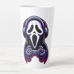 Spooky Gaming – Halloween Gamer Ghost Controller Latte Mok