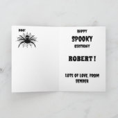 Spooky geest retro halloween Verjaardag Kaart (Binnen)