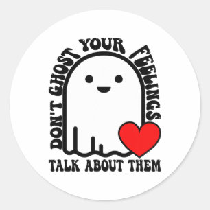 Spooky geestelijke gezondheid niet spook je gevoel ronde sticker