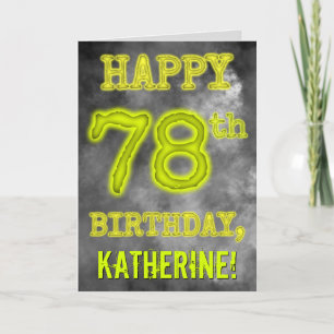 Spooky Ggloed Aura Kijk "HAPPY 78th BIRTHDAY" Kaart