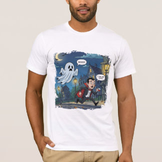 Spooky Ghost achtervolgt vampier Halloween T-Shirt