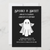 Spooky Ghost Birthday Invitation Kaart (Voorkant)