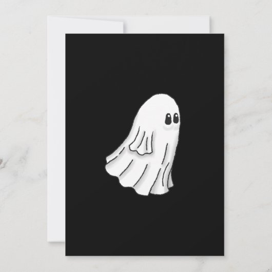 Spooky Ghost Birthday Invitation Kaart (Achterkant)