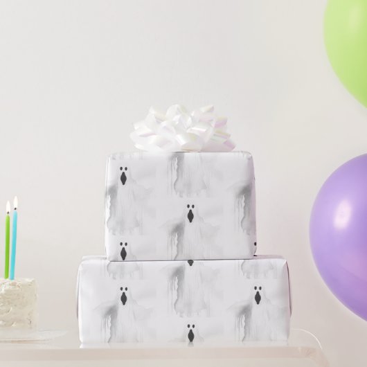Spooky Ghost Cadeaupapier (Feestgeschenken)