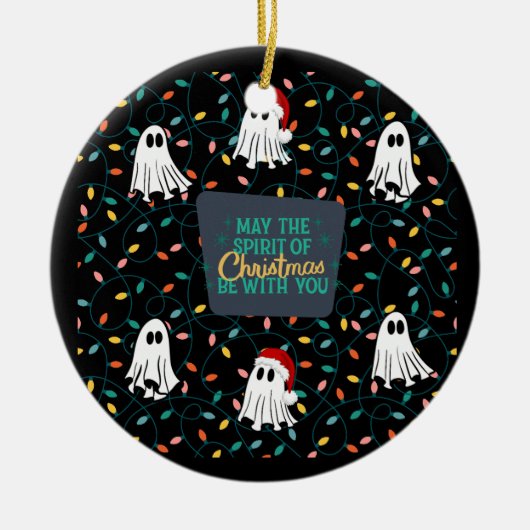 Spooky Ghost Christmas Ornament (Voorkant)