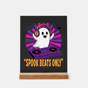 Spooky Ghost DJ Halloween Beats Ontwerp_1 Acryl Bord