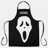 Spooky Ghost Face Funny Halloween Schort (Voorkant)