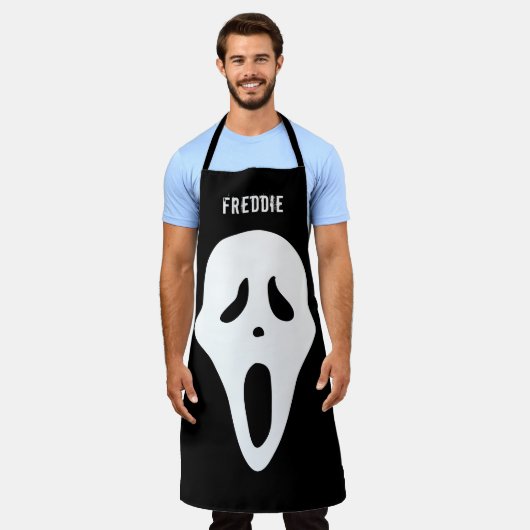 Spooky Ghost Face Funny Halloween Schort (Gedragen)