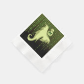 Spooky Ghost Green String Lights Luncheon Napkins Servet (Hoek)