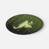 Spooky Ghost Green String Lights Paper-Borden Papieren Bordje (Gekanteld)