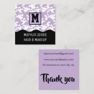 SPOOKY GHOST HALLOEEN VIERKANTE VISITEKAARTJE