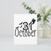 Spooky Ghost Halloween 31 oktober Briefkaart (Staand voorkant)