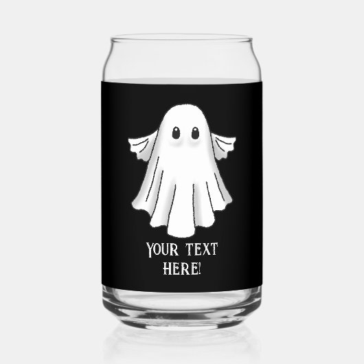Spooky Ghost Halloween Blikvorm Glas (Voorkant)