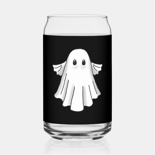 Spooky Ghost Halloween Blikvorm Glas (Voorkant)