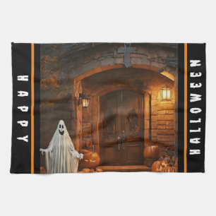 Spooky Ghost Halloween Collectie Theedoek