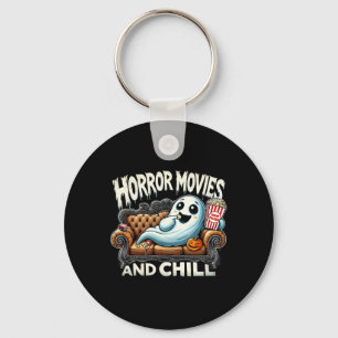Spooky Ghost Halloween Horror Films en Chill Mov Sleutelhanger