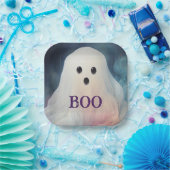 Spooky Ghost Halloween Papieren Bordje (Feest)