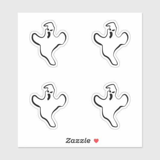 Spooky Ghost Halloween Sticker (Vel)