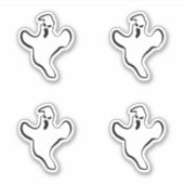 Spooky Ghost Halloween Sticker (Voorkant)