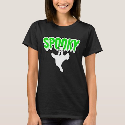 Spooky Ghost Halloween T-shirt (Voorkant)