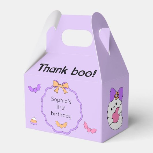 Spooky Ghost Halloween Verjaardag Bedankdoosjes (Achterkant)