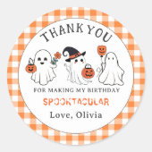 Spooky Ghost Halloween verjaardagsfeestje Sticker (Voorkant)