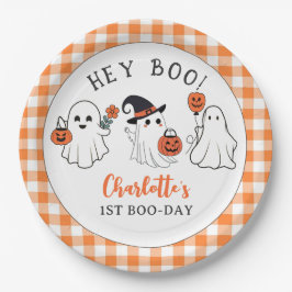 Spooky Ghost Halloween Verjaardagspapier Bord