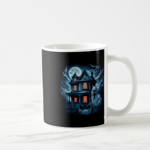 Spooky Ghost House Dark Horror Halloween C Koffiemok