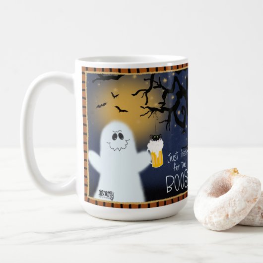 Spooky Ghost Leuke Boos Inspirivity Koffie Mok (Met donut)