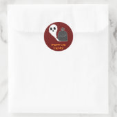 Spooky Ghost Met Grave Halloween Sticker (Tas)