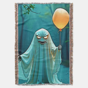 Spooky Ghost met griezelige ballon Deken