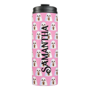 Spooky Ghost Met Iced Coffee Thermosbeker