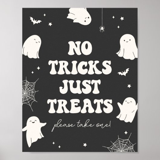 Spooky Ghost No Tricks behandelt alleen het Hallow Poster (Voorkant)