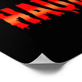 Spooky Ghost op Fiery Sky Haunted House Welkom Po Poster (Hoek)