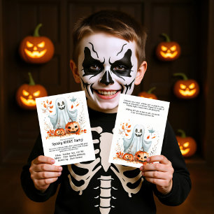 Spooky Ghost Party-uitnodiging Kaart