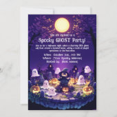 Spooky Ghost Party-uitnodiging Kaart (Voorkant)