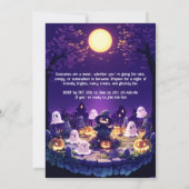 Spooky Ghost Party-uitnodiging Kaart (Achterkant)
