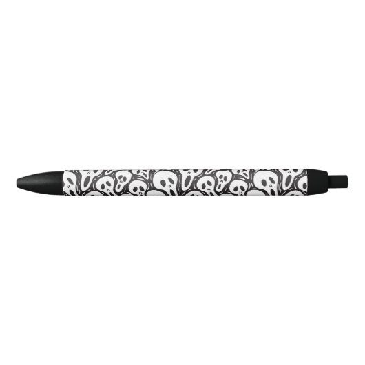 Spooky Ghost Pattern Zwarte Inkt Pen (Voorkant)