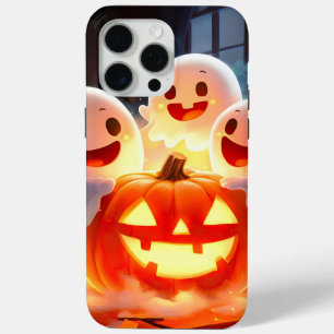 Spooky Ghost Pumpkin Party Glow iPhone 15 Pro Max Hoesje